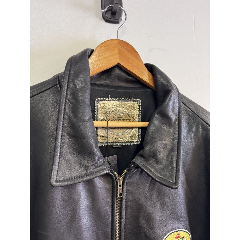 90s Leather Pennzoil Racing Jacket - Picture 2 of 4